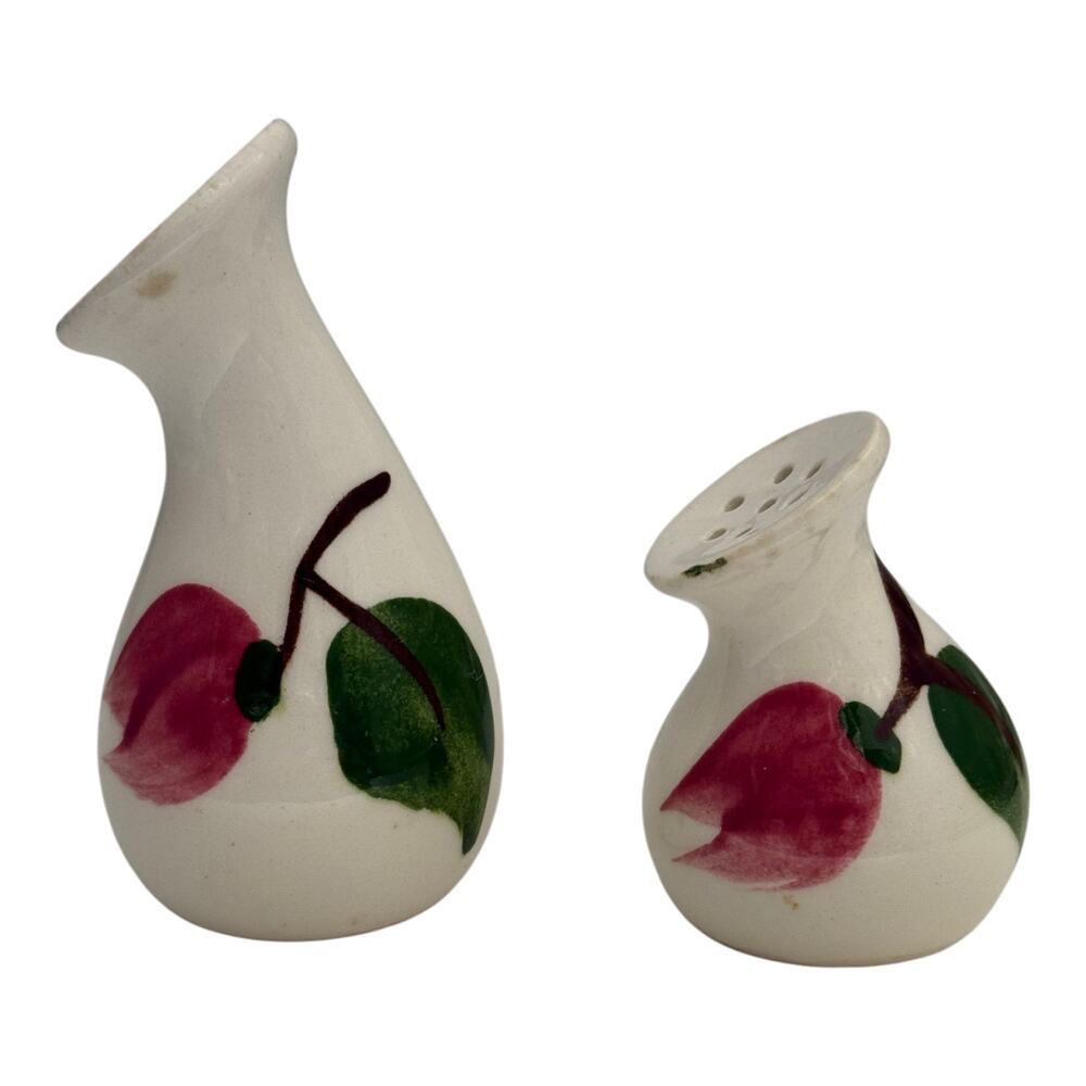 VTG Stetson Rio Pink Floral Ceramic Salt & Pepper Shakers Hand Painted - A1254